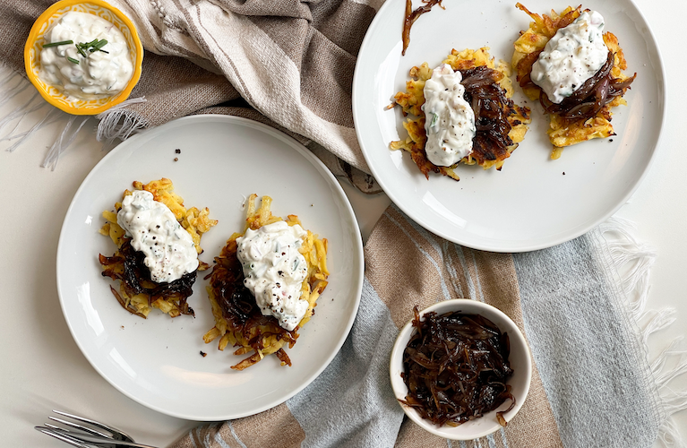 Pastinakenrösti mit Zwiebelchutney